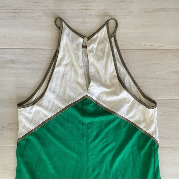 Ann Taylor Colorblock Halter Hi-Low Midi Dress - Picture 4 of 6